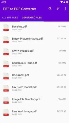 TIFF to PDF Converter android App screenshot 0