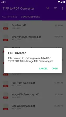 TIFF to PDF Converter android App screenshot 1